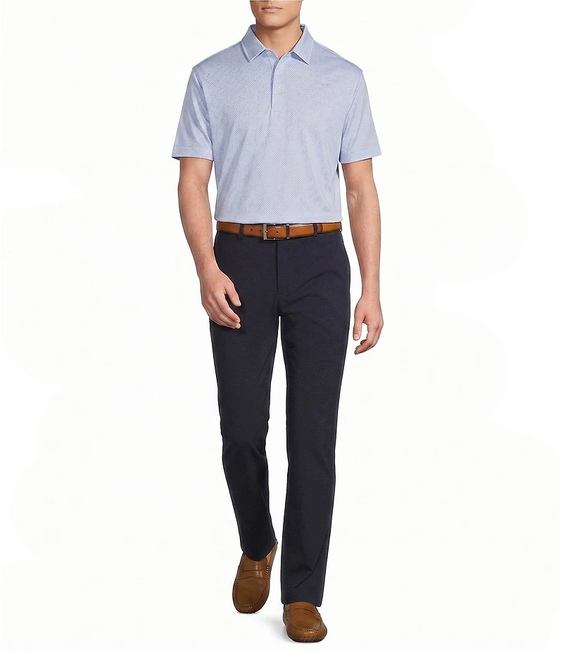 Daniel Cremieux Signature Label Geometric Print Short Sleeve Polo Shirt