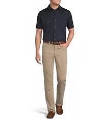 Daniel Cremieux Signature Label Geometric Printed Short Sleeve Button Front Shirt