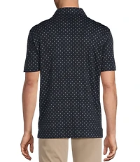 Daniel Cremieux Signature Label Geometric Printed Short Sleeve Polo Shirt