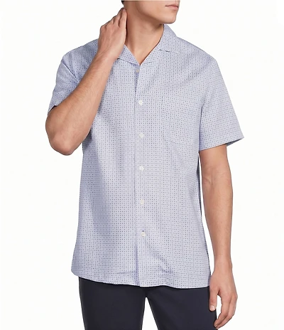 Daniel Cremieux Signature Label Geometric Short Sleeve Woven Camp Shirt