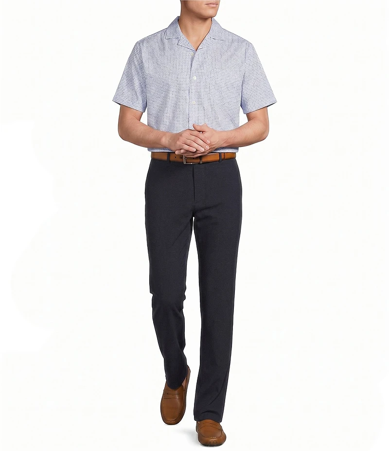 Daniel Cremieux Signature Label Geometric Short Sleeve Woven Camp Shirt