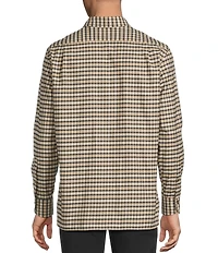 Daniel Cremieux Signature Label Heathered Check Cashmere Blend Long Sleeve Woven Shirt