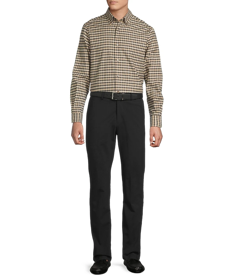 Daniel Cremieux Signature Label Heathered Check Cashmere Blend Long Sleeve Woven Shirt