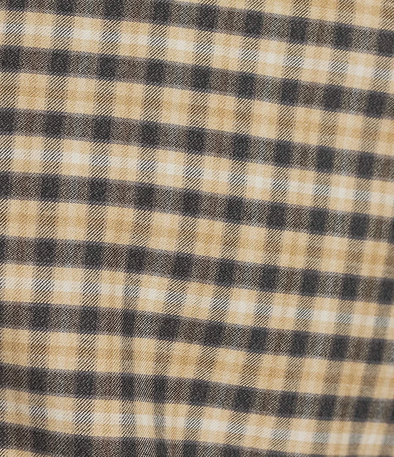 Daniel Cremieux Signature Label Heathered Check Cashmere Blend Long Sleeve Woven Shirt