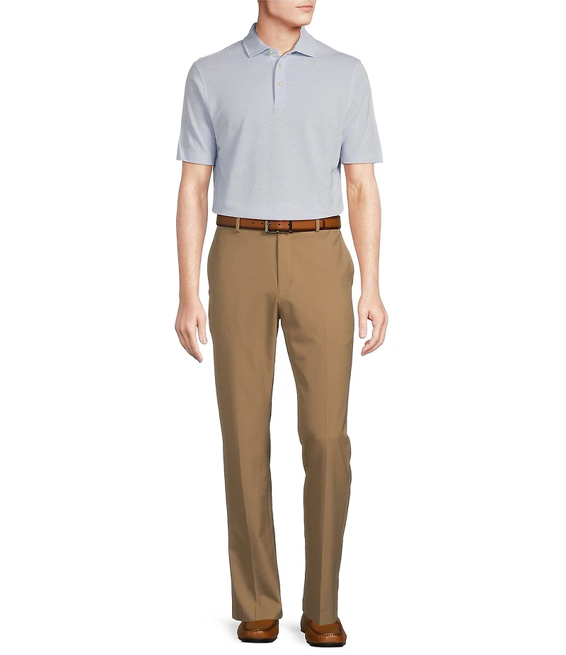 Daniel Cremieux Signature Label Jersey Solid Textured Jacquard Short Sleeve Polo Shirt