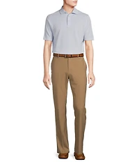 Daniel Cremieux Signature Label Jersey Solid Textured Jacquard Short Sleeve Polo Shirt