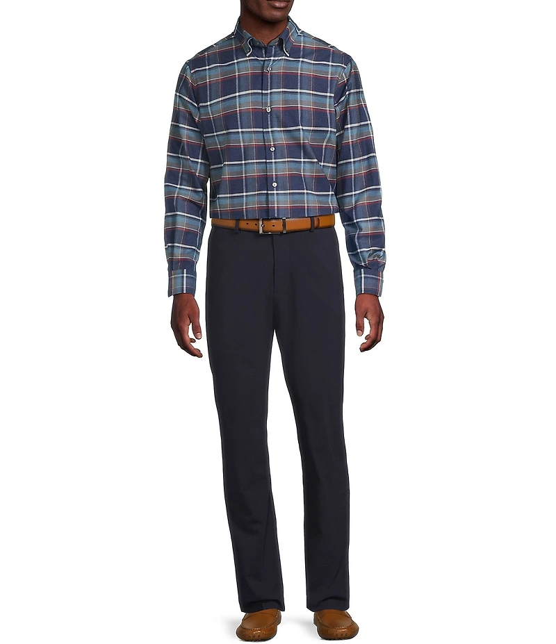 Daniel Cremieux Signature Label Plaid Cashmere Blend Long Sleeve Woven Shirt