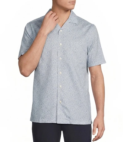 Daniel Cremieux Signature Label Leaf Print Short Sleeve Woven Camp Shirt