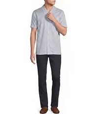 Daniel Cremieux Signature Label Leaf Print Short Sleeve Woven Camp Shirt