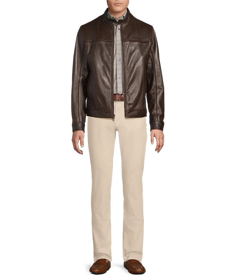 Daniel Cremieux Signature Label Leather Hipster Jacket