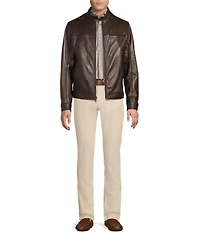 Daniel Cremieux Signature Label Leather Hipster Jacket