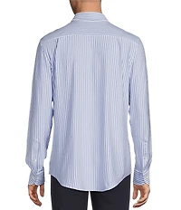 Daniel Cremieux Signature Label Long Sleeve Button Down Luxe Stretch Banker Stripe Woven Shirt