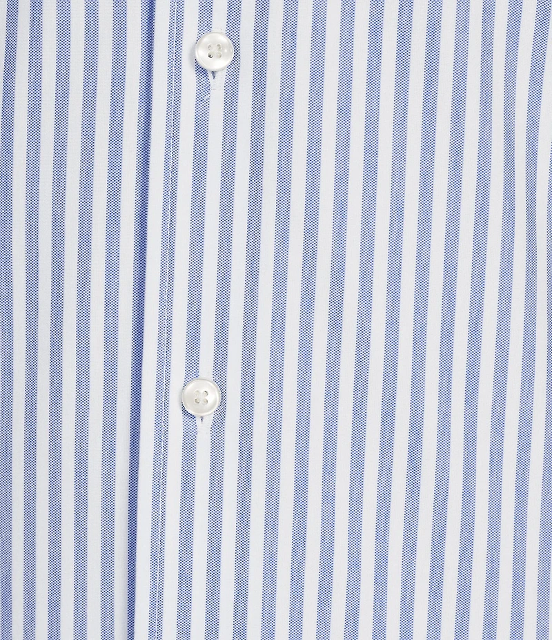 Daniel Cremieux Signature Label Long Sleeve Button Down Luxe Stretch Banker Stripe Woven Shirt