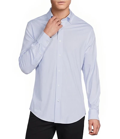 Daniel Cremieux Signature Label Long Sleeve Button Down Luxe Stretch Micro Geo Woven Shirt