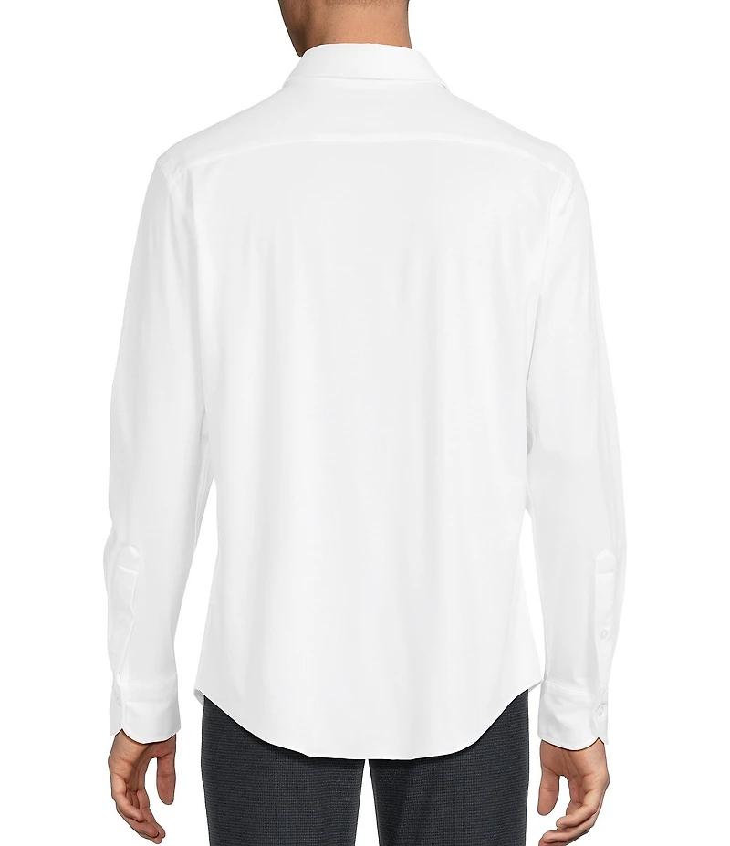 Daniel Cremieux Signature Label Long Sleeve Button Down Luxe Stretch Solid Woven Shirt