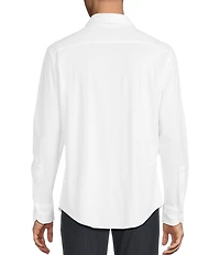 Daniel Cremieux Signature Label Long Sleeve Button Down Luxe Stretch Solid Woven Shirt