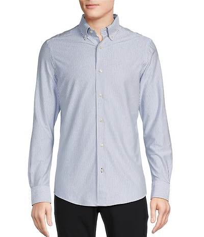 Daniel Cremieux Signature Label Long Sleeve Button down Stripe Luxe Stretch Woven Shirt