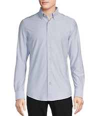 Daniel Cremieux Signature Label Long Sleeve Button down Stripe Luxe Stretch Woven Shirt