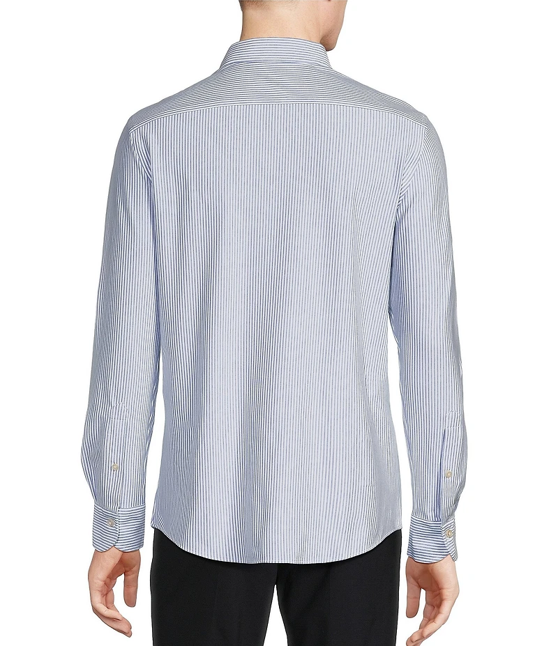 Daniel Cremieux Signature Label Long Sleeve Button down Stripe Luxe Stretch Woven Shirt