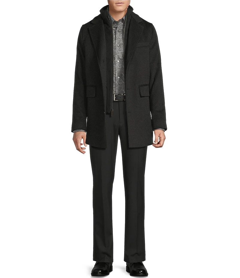 Daniel Cremieux Signature Label Loro Piana Bib Wool Coat