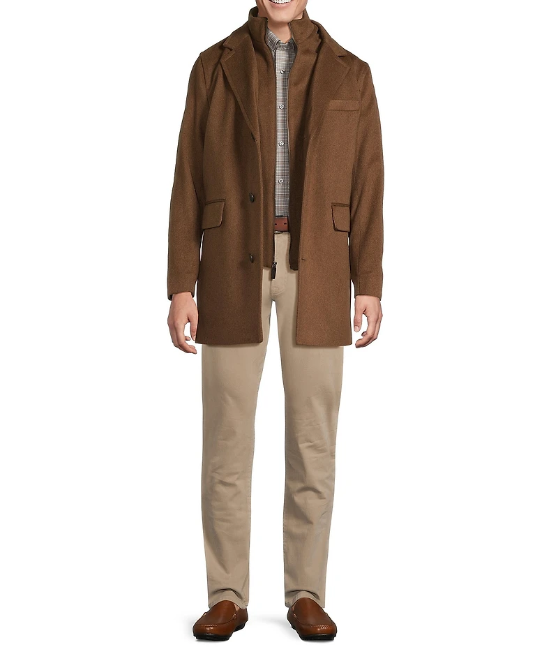 Daniel Cremieux Signature Label Loro Piana Bib Wool Coat