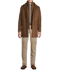 Daniel Cremieux Signature Label Loro Piana Bib Wool Coat