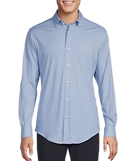 Daniel Cremieux Signature Label Luxe Stretch Diamond Geo Print Long Sleeve Woven Shirt