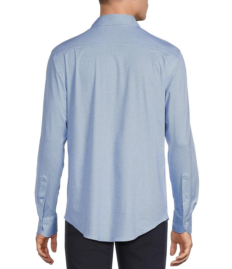 Daniel Cremieux Signature Label Luxe Stretch Diamond Geo Print Long Sleeve Woven Shirt