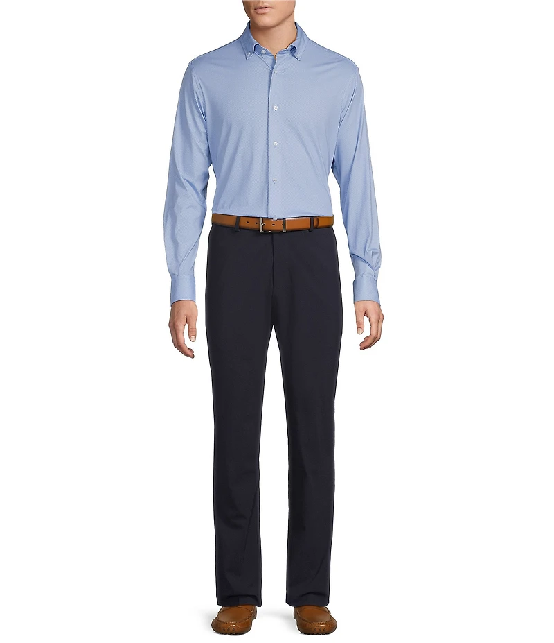 Daniel Cremieux Signature Label Luxe Stretch Diamond Geo Print Long Sleeve Woven Shirt