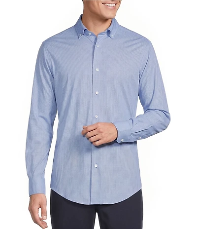 Daniel Cremieux Signature Label Luxe Stretch Diamond Geo Print Long Sleeve Woven Shirt
