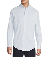 Daniel Cremieux Signature Label Luxe Stretch Diamond Pattern Long Sleeve Woven Shirt