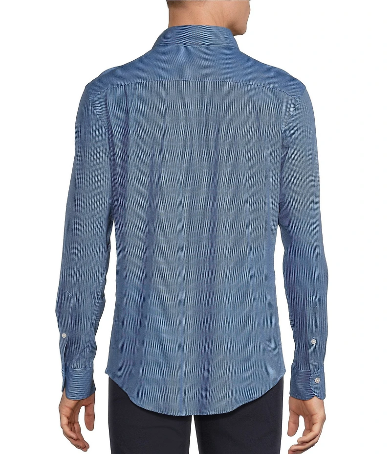Daniel Cremieux Signature Label Luxe Stretch Geo Print Long Sleeve Woven Shirt