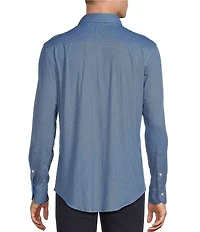 Daniel Cremieux Signature Label Luxe Stretch Geo Print Long Sleeve Woven Shirt