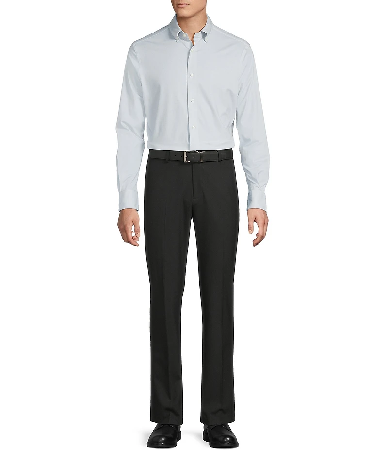 Daniel Cremieux Signature Label Luxe Stretch Micro Pattern Long Sleeve Woven Shirt