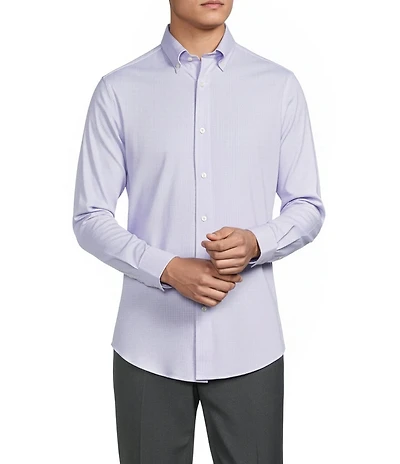 Daniel Cremieux Signature Label Luxe Stretch Micro Pattern Long Sleeve Woven Shirt