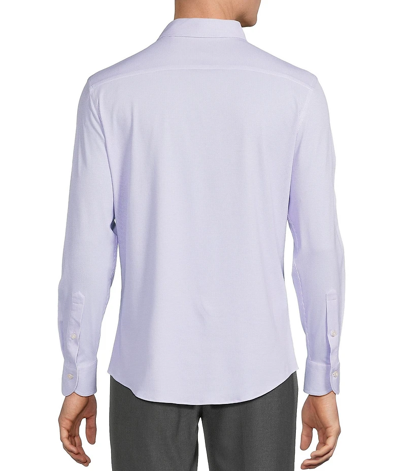 Daniel Cremieux Signature Label Luxe Stretch Micro Pattern Long Sleeve Woven Shirt