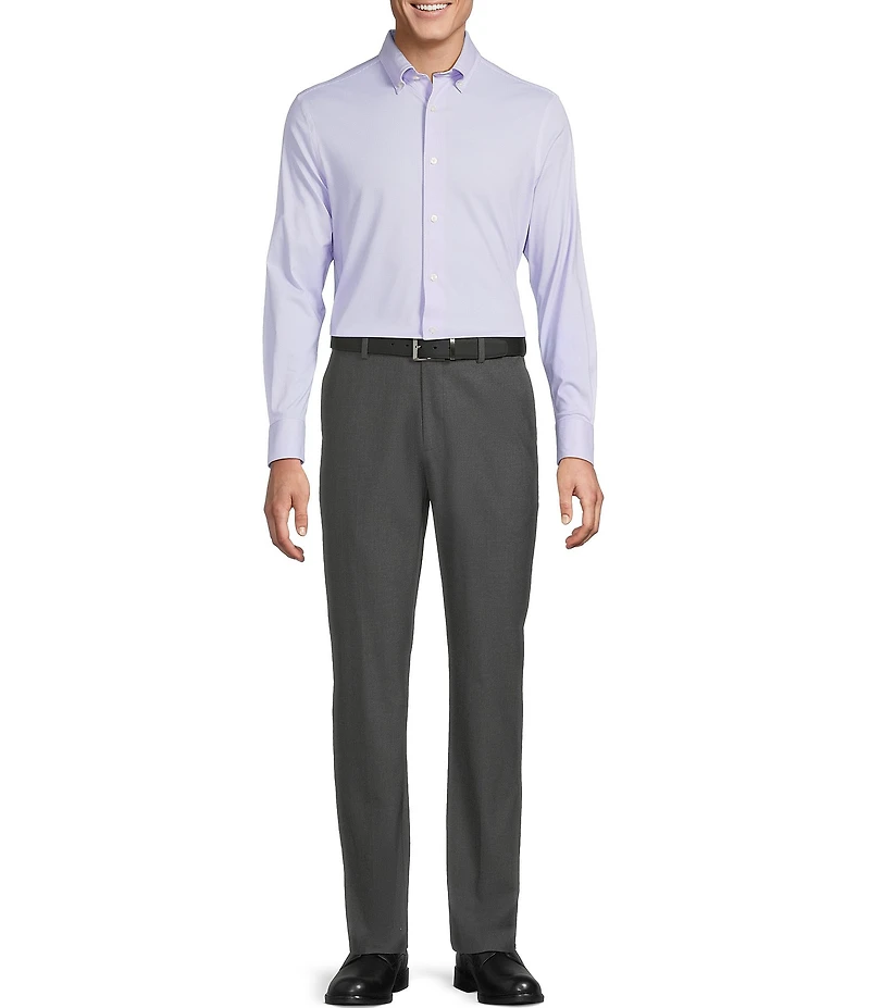 Daniel Cremieux Signature Label Luxe Stretch Micro Pattern Long Sleeve Woven Shirt
