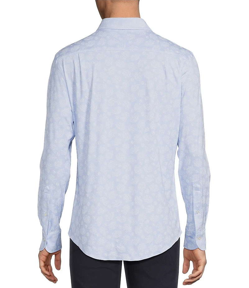 Daniel Cremieux Signature Label Luxe Stretch Paisley Long Sleeve Woven Shirt