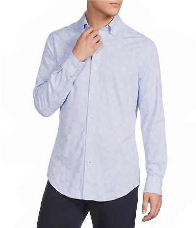 Daniel Cremieux Signature Label Luxe Stretch Paisley Long Sleeve Woven Shirt