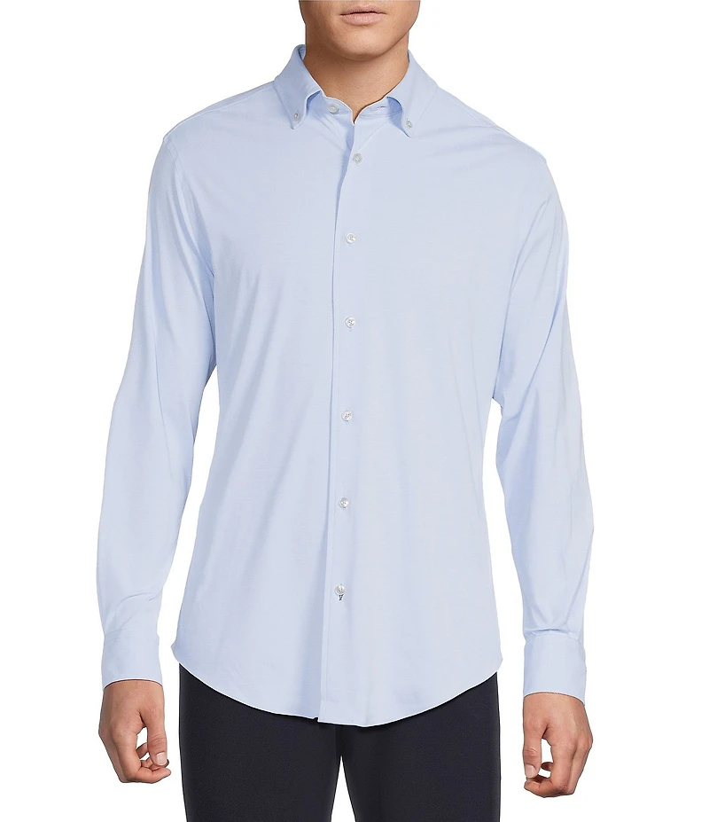 Daniel Cremieux Signature Label Luxe Stretch Plaid Long Sleeve Woven Shirt