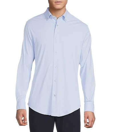 Daniel Cremieux Signature Label Luxe Stretch Plaid Long Sleeve Woven Shirt