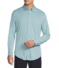 Daniel Cremieux Signature Label Luxe Stretch Solid Long Sleeve Woven Shirt