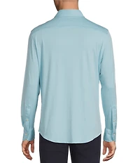 Daniel Cremieux Signature Label Luxe Stretch Solid Long Sleeve Woven Shirt