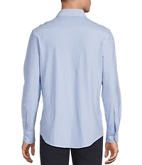 Daniel Cremieux Signature Label Luxe Stretch Stripe Long Sleeve Woven Shirt