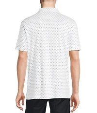 Daniel Cremieux Signature Label Mini Floral Geo Print Short Sleeve Polo Shirt