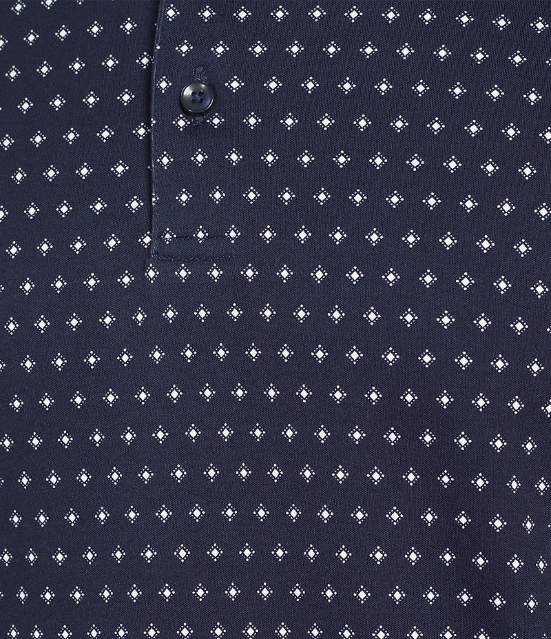 Daniel Cremieux Signature Label Mini Geo Print Short Sleeve Polo Shirt