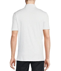 Daniel Cremieux Signature Label Lucent Mini Geo Print Short Sleeve Polo Shirt