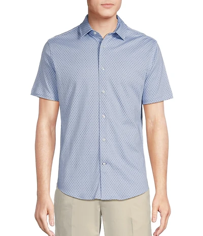 Daniel Cremieux Signature Label Mini Geo Print Short Sleeve Shirt