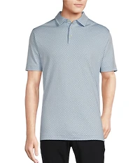 Daniel Cremieux Signature Label Mini Print Short Sleeve Polo Shirt