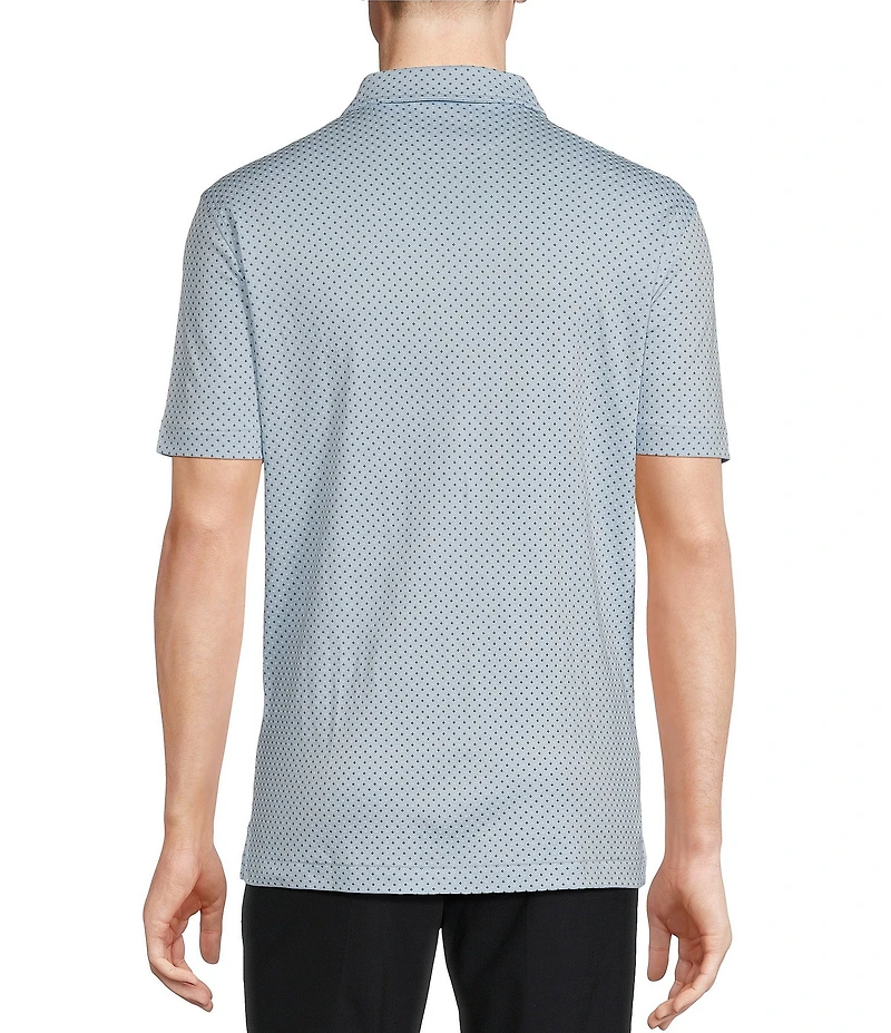 Daniel Cremieux Signature Label Mini Print Short Sleeve Polo Shirt